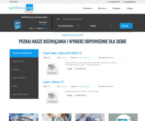 SYmfonia.org(Oprogramowanie firmy Symfonia) Screenshot