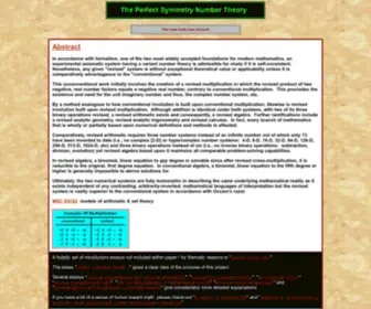 SYmmetryperfect.com(Perfect Symmetry Number Theory) Screenshot