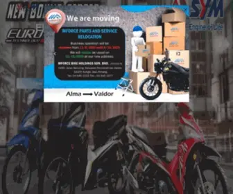 SYM.net.my(SYM Malaysia Official Website . Mforce Bike Holding Sdn Bhd) Screenshot