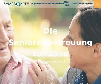 SYmpacare.ch(Die Schweizer Seniorenbetreuung zuhause) Screenshot