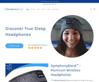 SYMphonyband.com(Sleep Easier with SymphonyBand Products) Screenshot