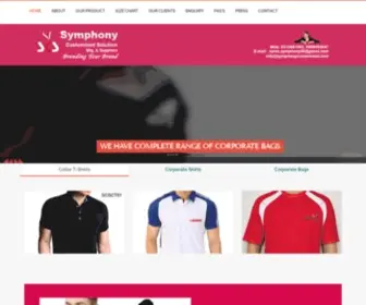 SYMphonycustomised.com(Symphony customised solutions) Screenshot