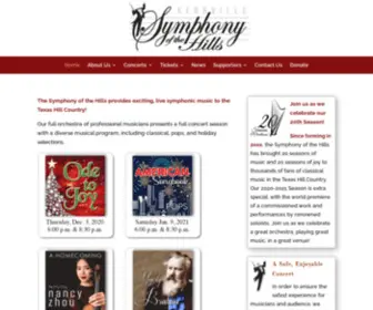 SYMphonyofthehills.org(Symphony of the Hills I Kerrville) Screenshot