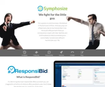 SYMphosize.com(Symphosize Software) Screenshot