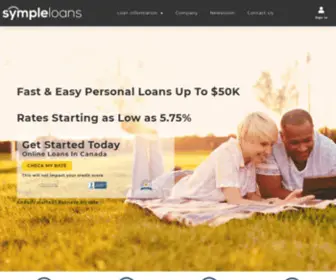 SYMpleloans.ca(Online Loans in Canada Up to $50K) Screenshot