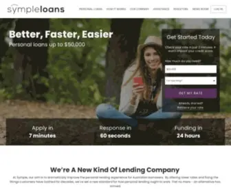 SYMpleloans.com.au(Symple Loans) Screenshot