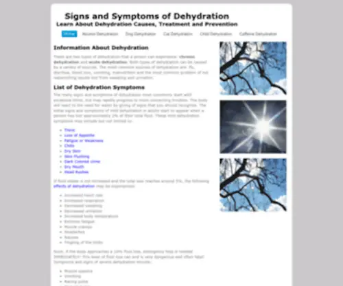 SYMptomsofdehydration.com(Symptoms of Dehydration) Screenshot