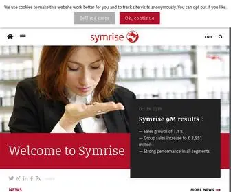 SYmrise.com(Symrise I Food & Beverage I Pet Food I Aqua Feed I Fragrance I Cosmetic Ingredients I Aroma Molecules) Screenshot
