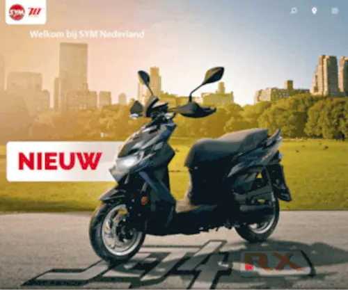SYMscooters.nl(SYM scooters en motorscooters) Screenshot