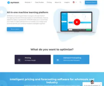 SYmsonai.com(Increase Profit with Customer and Price Intelligence) Screenshot