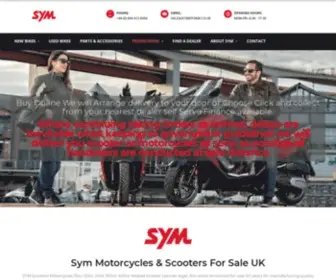 Symuk.co.uk(Sym Motorcycles & Scooters) Screenshot