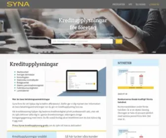 Syna.se(Kreditupplysning & Marknadsinformation) Screenshot