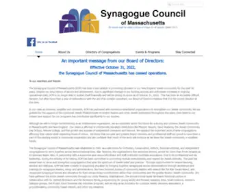 Synagoguecouncil.org(Synagogue Council of Massachusetts) Screenshot