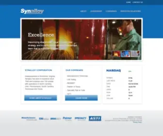 Synalloy.com(Synalloy Corporation) Screenshot