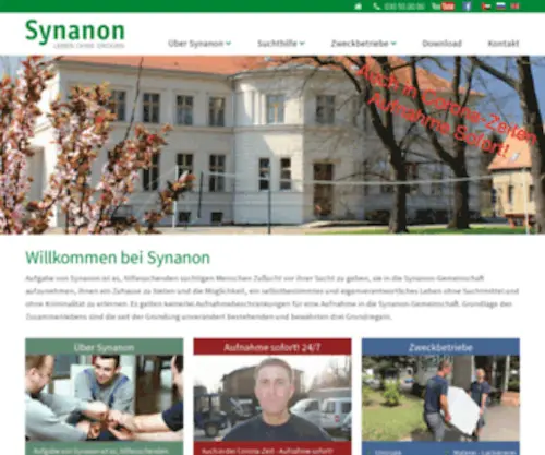 Synanon-Aktuell.de(Leben ohne Drogen) Screenshot