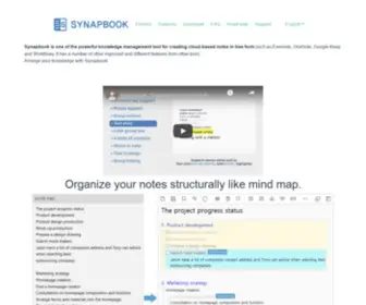 Synapbook.com(Cloud tree note taking) Screenshot