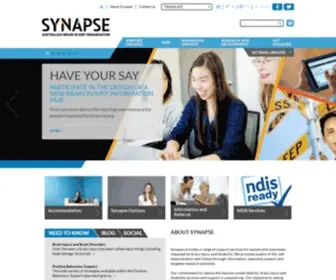 Synapse.org.au(Australia's Brain Injury Organisation) Screenshot
