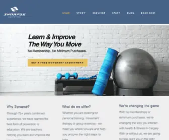 Synapsefitness.ca(Personal Training & Movement Therapy) Screenshot