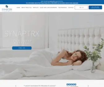 Synaptrx.com(Participating Telehealth provider) Screenshot