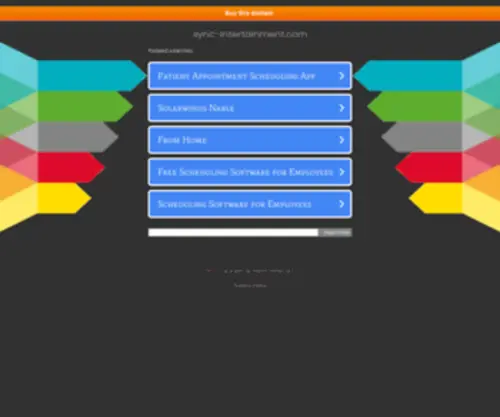 SYNC-Intertainment.com(SYNC Intertainment) Screenshot