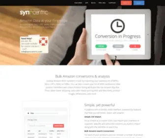 SYNccentric.com(Amazon ASIN Bulk Lookup) Screenshot