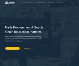 SYNcfab.com(OEM Parts Procurement & Supply Chain Blockchain Platform) Screenshot