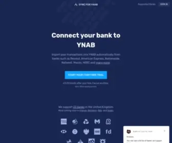 SYNcforynab.com(Connect your bank to YNAB) Screenshot