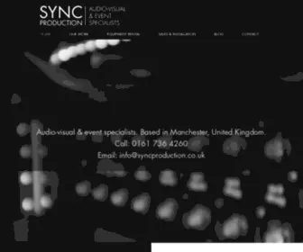 SYNCproduction.co.uk(Audio visual equipment) Screenshot