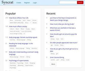 SYNcrat.com(Open Discussions) Screenshot
