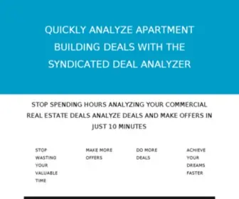 SYndicateddealanalyzer.com(Syndicated Deal Analyzer) Screenshot
