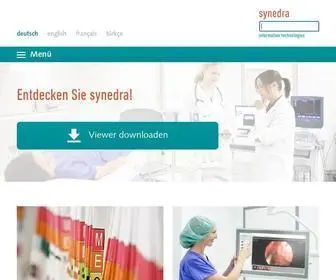 Synedra.com(Wir sind Ihr zuverlässiger Partner für Krankenhaus) Screenshot