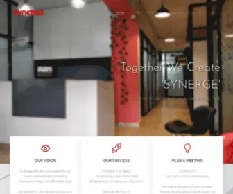 Synergeworkspace.com(Co Working Space) Screenshot