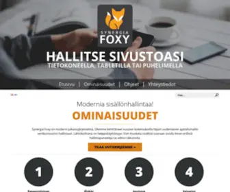 Synergiafoxy.fi(Helppokäyttöinen ja responsiivinen julkaisujärjestelmä) Screenshot