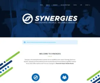 Synergiesservices.com(Leading Nearshore Customer Service and BPO Provider. Passionate People) Screenshot