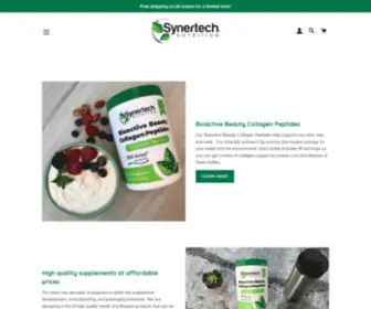 Synertechnutrition.com(Get high quality supplements at affordable prices. We care about quality) Screenshot