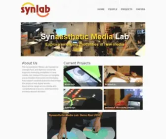 SYnlab.ca(The Synaesthetic Media Lab (Synlab) at Ryerson University) Screenshot