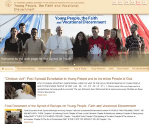 Synod2018.va(Synod 2018) Screenshot