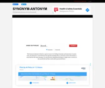 Synonym-Antonym.com(The Synonym Antonym website) Screenshot