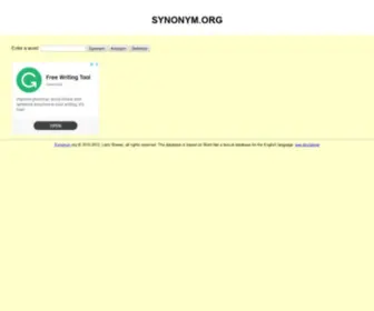 Synonym.org(ANTONYM Finder and SYNONYM Thesaurus) Screenshot