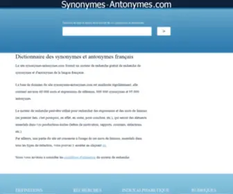 Synonymes-Antonymes.com(Dictionnaire des synonymes et antonymes) Screenshot