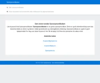 Synonymordboken.no(Den store norske synonymordboken) Screenshot