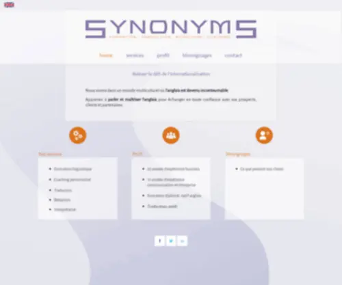 Synonyms.fr(Traduction •Interprétation •Coaching en anglais. Langues) Screenshot