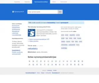 Synonyymit.fi(Netissä) Screenshot