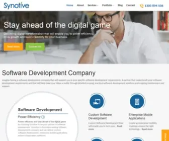 Synotive.com(Custom Software Development Company Melbourne) Screenshot