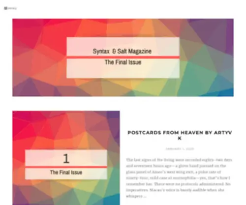 SYntaxandsalt.com(SYntaxandsalt) Screenshot