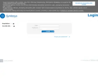 SYntesys.com.pl(Log in to Syntesys) Screenshot