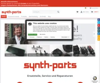 SYNTH-Parts.com(Synth-parts Online-Shop bietet Ersatzteile u. Reparaturen für Tasteninstrumente) Screenshot