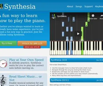 SYNthesiagame.com(Synthesia) Screenshot