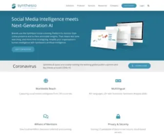 SYNthesio.com(Social Media Intelligence Suite & Insights) Screenshot