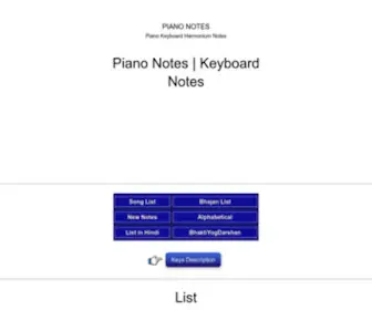 SYNthesizernotes.com(Piano Notes) Screenshot